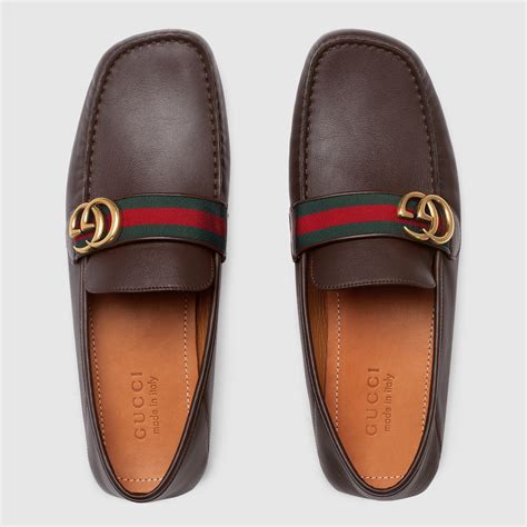 gucci drivers shoes|gucci leather driver with web.